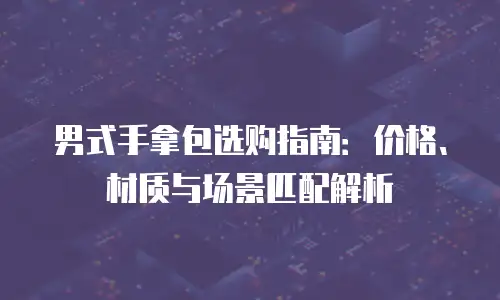 男式手拿包选购指南：价格、材质与场景匹配解析