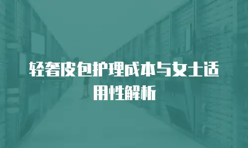 轻奢皮包护理成本与女士适用性解析