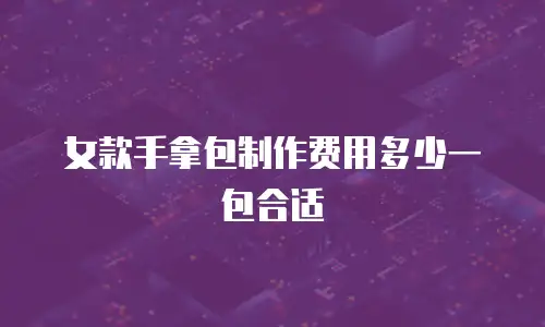 女款手拿包制作费用多少一包合适