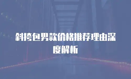 斜挎包男款价格推荐理由深度解析