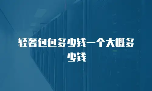 轻奢包包多少钱一个大概多少钱