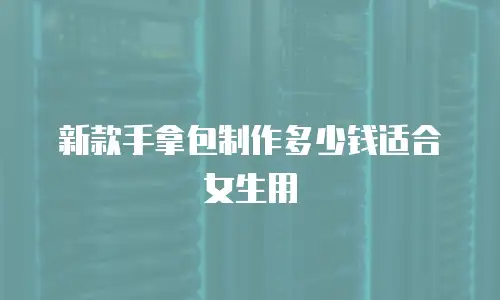 新款手拿包制作多少钱适合女生用