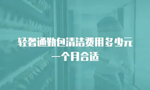 轻奢通勤包清洁费用多少元一个月合适