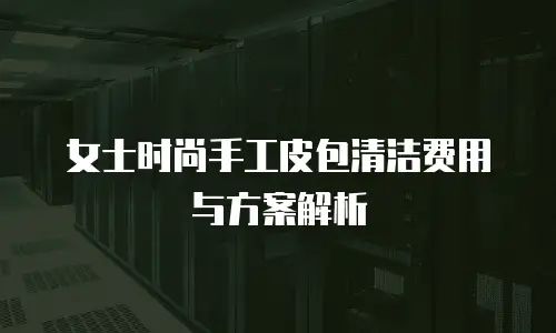 女士时尚手工皮包清洁费用与方案解析