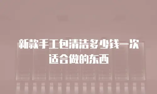 新款手工包清洁多少钱一次适合做的东西