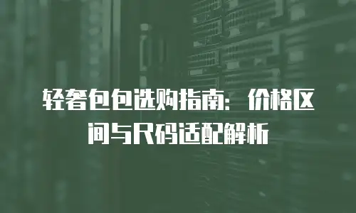轻奢包包选购指南：价格区间与尺码适配解析