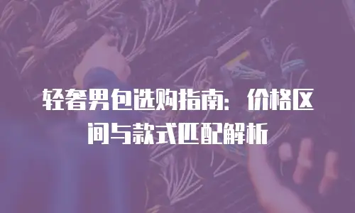轻奢男包选购指南：价格区间与款式匹配解析