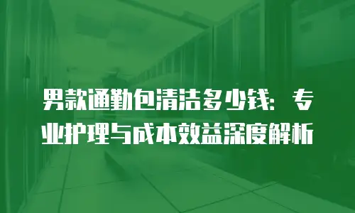 男款通勤包清洁多少钱：专业护理与成本效益深度解析