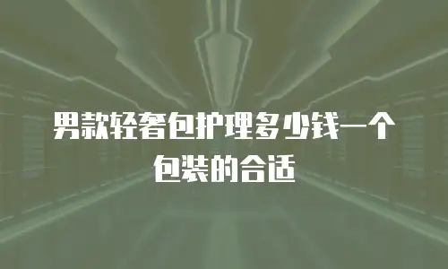 男款轻奢包护理多少钱一个包装的合适