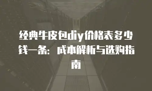 经典牛皮包diy价格表多少钱一条：成本解析与选购指南