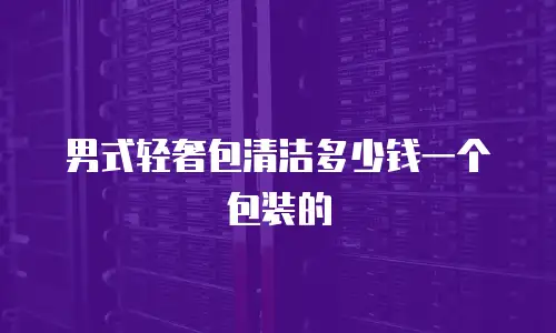 男式轻奢包清洁多少钱一个包装的
