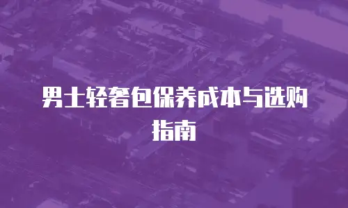 男士轻奢包保养成本与选购指南