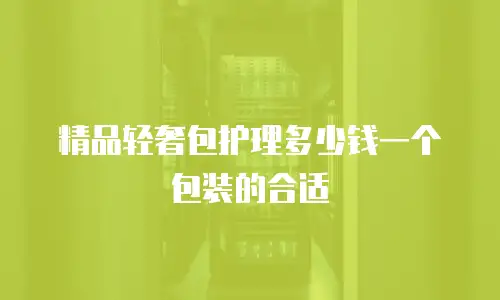精品轻奢包护理多少钱一个包装的合适
