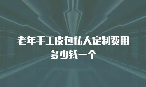 老年手工皮包私人定制费用多少钱一个
