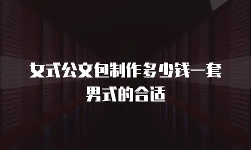 女式公文包制作多少钱一套男式的合适