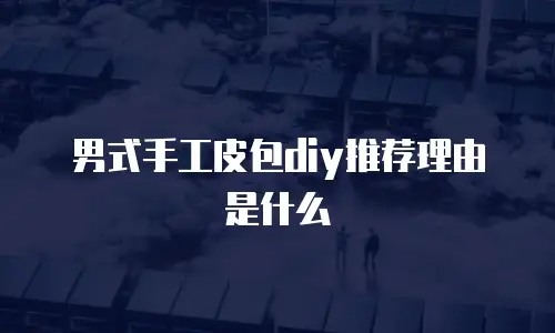 男式手工皮包diy推荐理由是什么