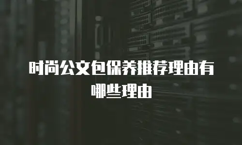 时尚公文包保养推荐理由有哪些理由