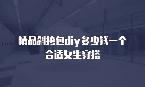 精品斜挎包diy多少钱一个合适女生穿搭