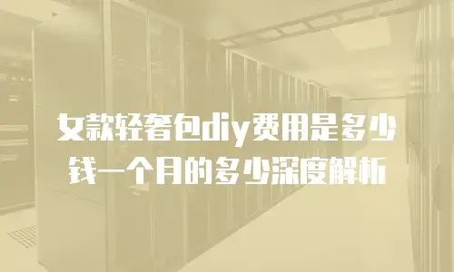 女款轻奢包diy费用是多少钱一个月的多少深度解析