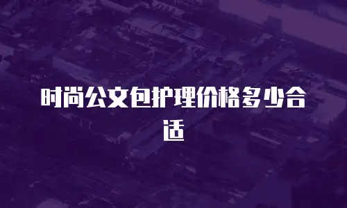 时尚公文包护理价格多少合适