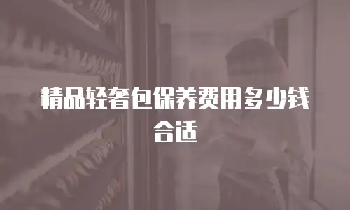 精品轻奢包保养费用多少钱合适