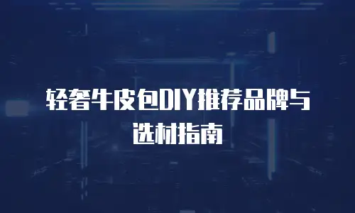 轻奢牛皮包DIY推荐品牌与选材指南
