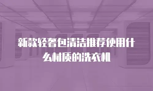 新款轻奢包清洁推荐使用什么材质的洗衣机