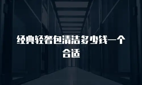 经典轻奢包清洁多少钱一个合适