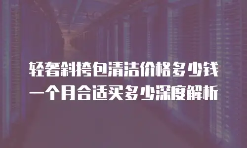 轻奢斜挎包清洁价格多少钱一个月合适买多少深度解析