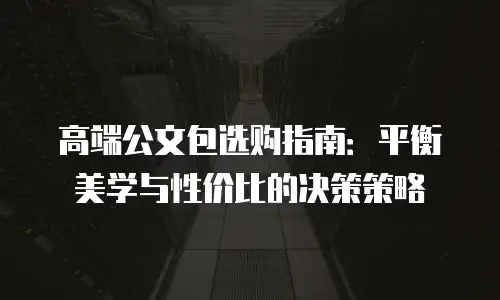 高端公文包选购指南：平衡美学与性价比的决策策略
