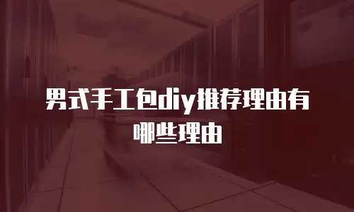 男式手工包diy推荐理由有哪些理由