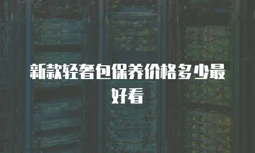 新款轻奢包保养价格多少最好看