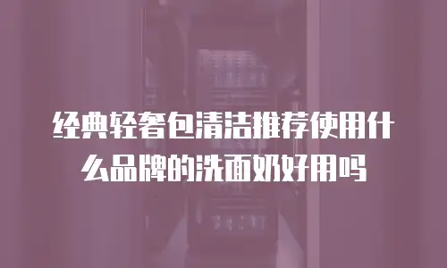 经典轻奢包清洁推荐使用什么品牌的洗面奶好用吗