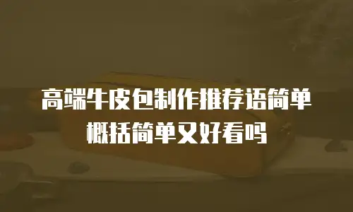 高端牛皮包制作推荐语简单概括简单又好看吗