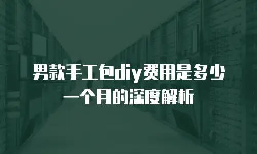 男款手工包diy费用是多少一个月的深度解析