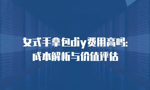 女式手拿包diy费用高吗：成本解析与价值评估