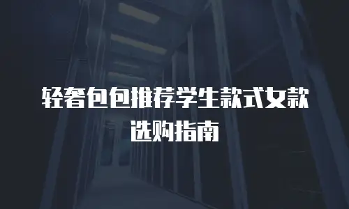 轻奢包包推荐学生款式女款选购指南