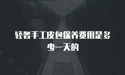 轻奢手工皮包保养费用是多少一天的