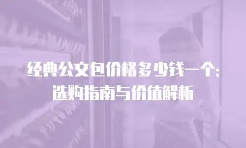 经典公文包价格多少钱一个：选购指南与价值解析