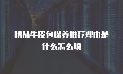 精品牛皮包保养推荐理由是什么怎么填