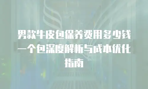 男款牛皮包保养费用多少钱一个包深度解析与成本优化指南