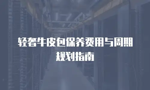 轻奢牛皮包保养费用与周期规划指南