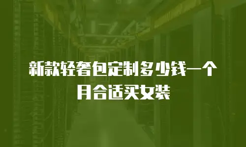 新款轻奢包定制多少钱一个月合适买女装