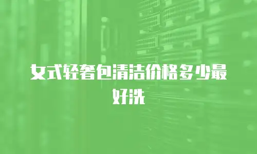 女式轻奢包清洁价格多少最好洗