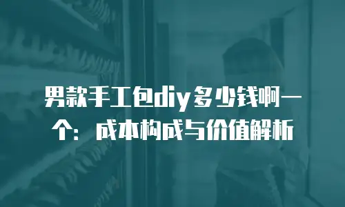 男款手工包diy多少钱啊一个：成本构成与价值解析