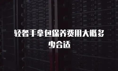 轻奢手拿包保养费用大概多少合适