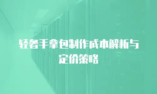 轻奢手拿包制作成本解析与定价策略