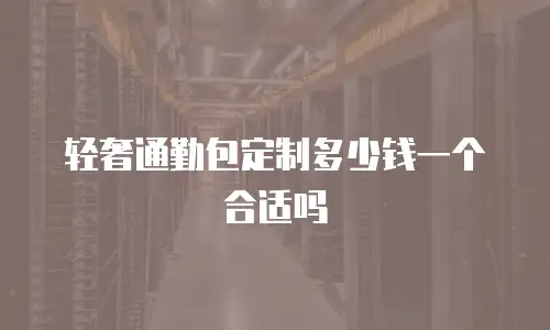 轻奢通勤包定制多少钱一个合适吗