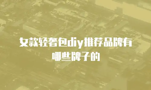 女款轻奢包diy推荐品牌有哪些牌子的