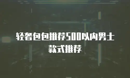 轻奢包包推荐500以内男士款式推荐